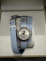 Magnifique Montre Femme Versace Bracelet Cuir Bleu