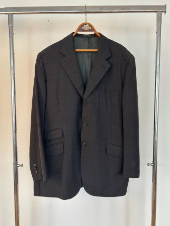 Hermès Grey Wool Suit Blazer