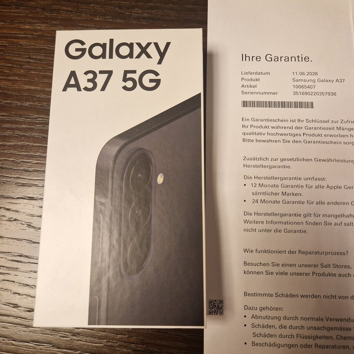 Samsung Telefoni cellulari / Smartphones: Samsung Galaxy A37 5G, Anthrazit Awesome Charcoal neu – Nuovo e nell'imballaggio originale da Bad Ragaz venduto da Coma.67 1