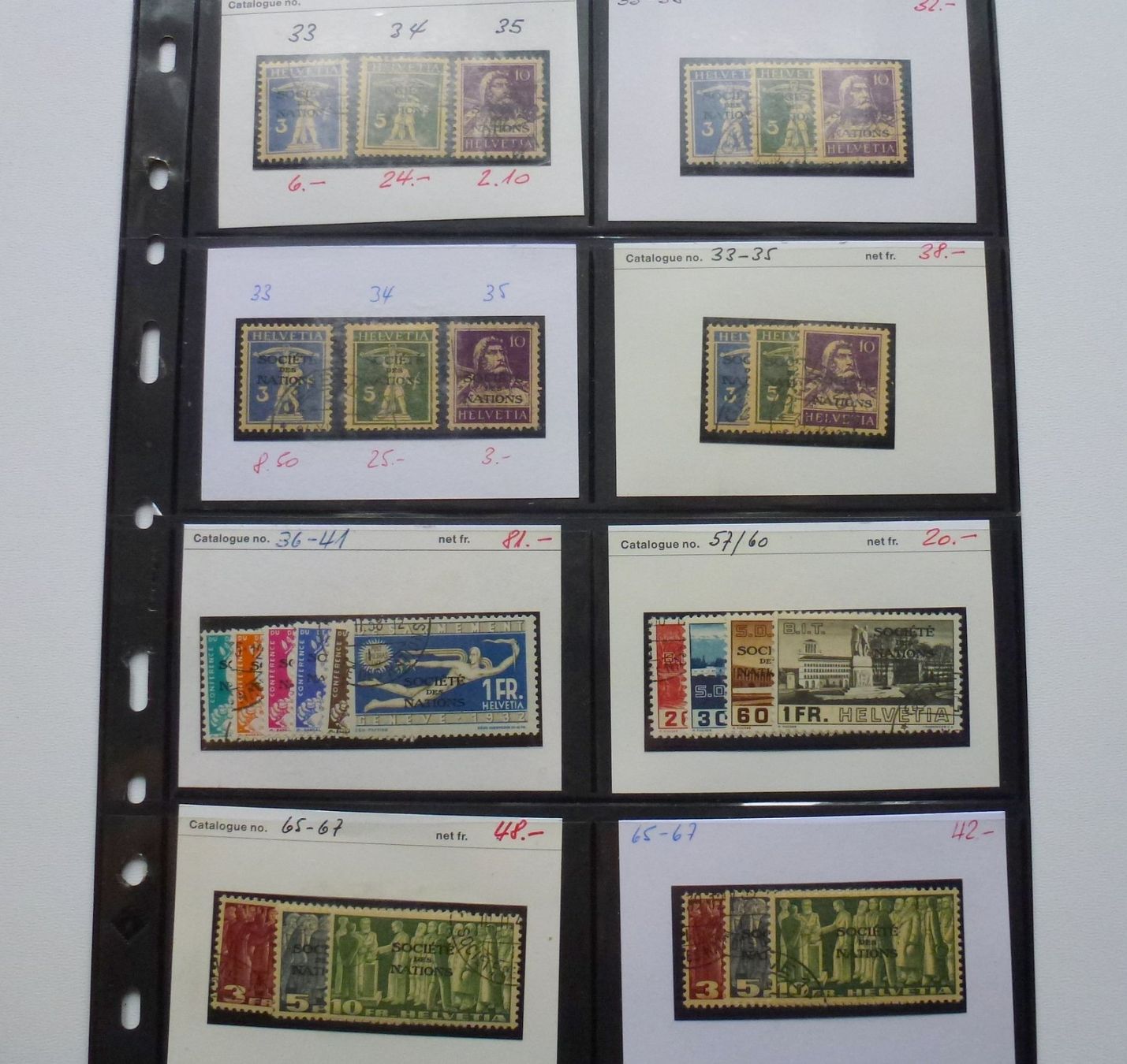 Tutti i francobolli: TOP ++ Dienstmarken / Genfer Ämter Schweiz ab Vorläufer – Usato da Walkringen venduto da Casablanca777 7