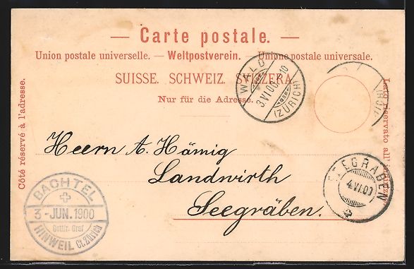Cartoline postali: Litho Bachtel, Gasthaus Bachtel mit Auss – Usato da Berlin venduto da bartko-reher 1