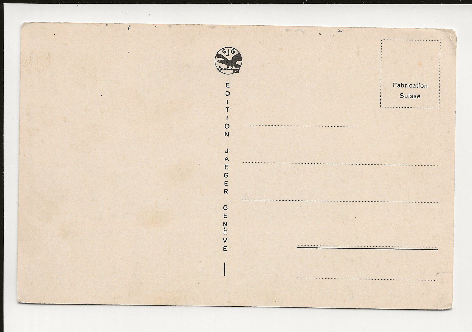Ansichtskarten: AK ca. 1920 Lausanne, Edition Jaeger Geneve – Gebraucht aus Greifensee von 315WDO 1