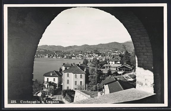 Cartoline postali: AK Castagnola, Castagnola e Lugano, 1943 – Usato da Berlin venduto da bartko-reher