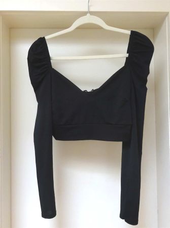 Boohoo - Neues Crop Top - schwarz -36/38
