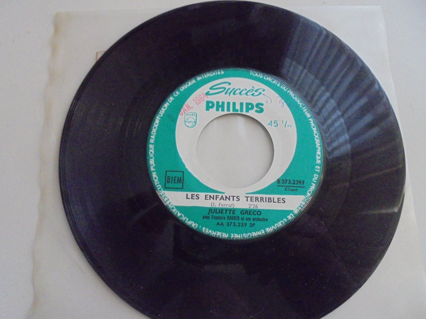 Dischi in vinile: Juliette Gréco " Vieille " Promo Juke Box 1963 – Usato da Crissier venduto da Promopost 2