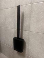 WC-Bürste (NEU) mit Halter, Silikon, schwarz
