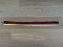 Format Brigitte Hurzeler Leder-Gürtel Rot Grösse 85cm
