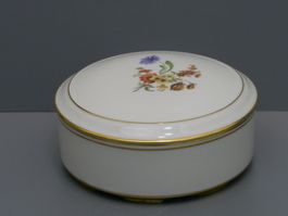 Porzellandose Langenthal Suisse * Goldrand * Blumenmotiv
