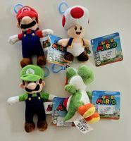 🔥 Super Mario Plüsch Anhänger Mario Luigi Yoshi Toad OVP 🔥