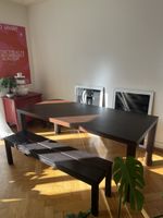 Dining Table with Bench dark wood