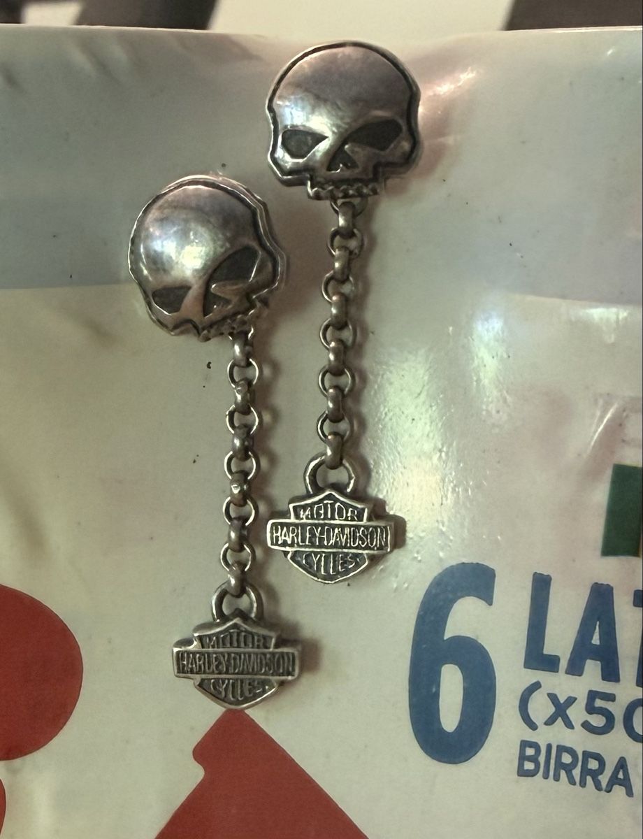 Boucles d'oreille: Ohrstecker Harley Davidson Skull – D'occasion à Port par deadtree
