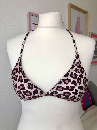 Leoparden-Tigerprint-Bikinioberteil zum wenden NEU