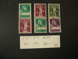 KEHRDRUCKE, Z 15 / Z 14 / Z 17, gestempelt, SBK 92.00