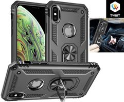 iPhone XS Max Hülle Etui Ring Case Magnet Cover Coque Tasche