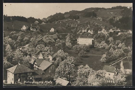 Cartoline postali: Walzenhausen-Platz, Ortsansicht aus der  – Usato da Berlin venduto da bartko-reher