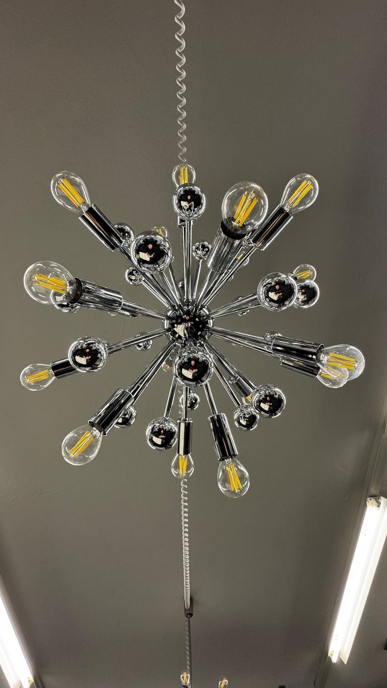 Lampadari & plafoniere: Sputnik Kronleuchter Metall Chrom 20 Lichter 2stk. – Usato da Zürich venduto da zue_vp67