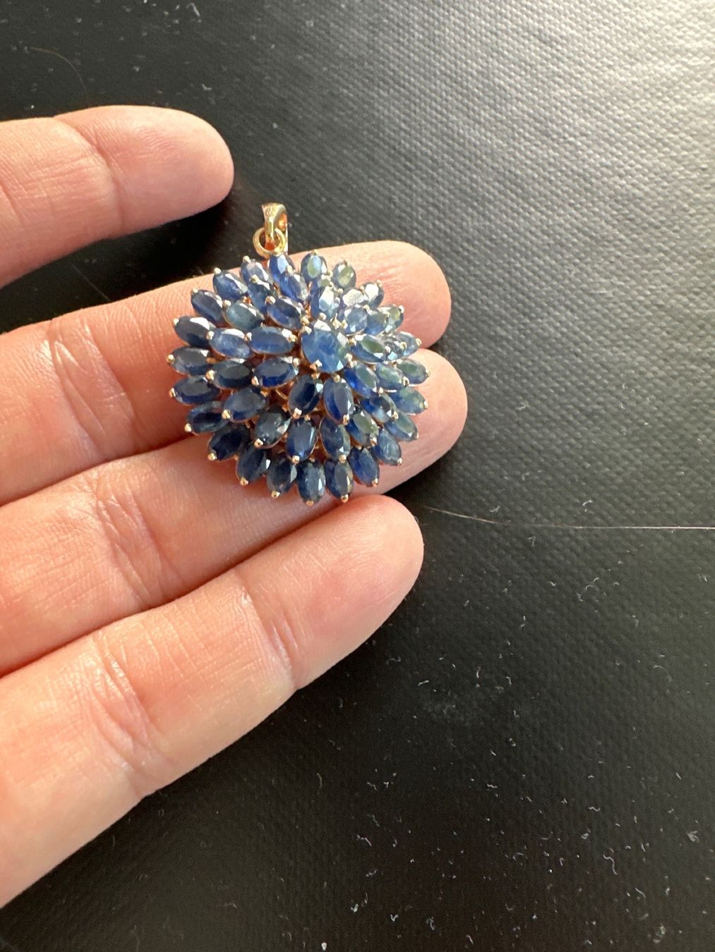 Ciondoli: Blue Sapphire vintage pendant – Usato da Genève venduto da val_rp9x 4