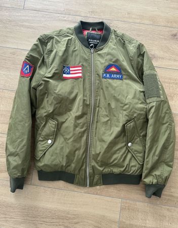 Pull&Bear Bomber Jacke, Khaki, Grösse XL