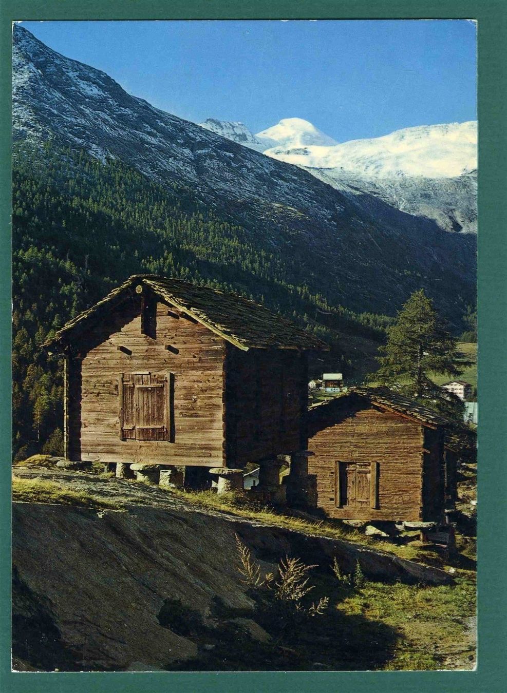 Cartoline postali: Saas-Fee, Allalinhorn, gelaufen, Grossformat – Usato da Sargans venduto da Hausi1951