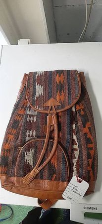 Afghanischer Lederrucksack, Vintage