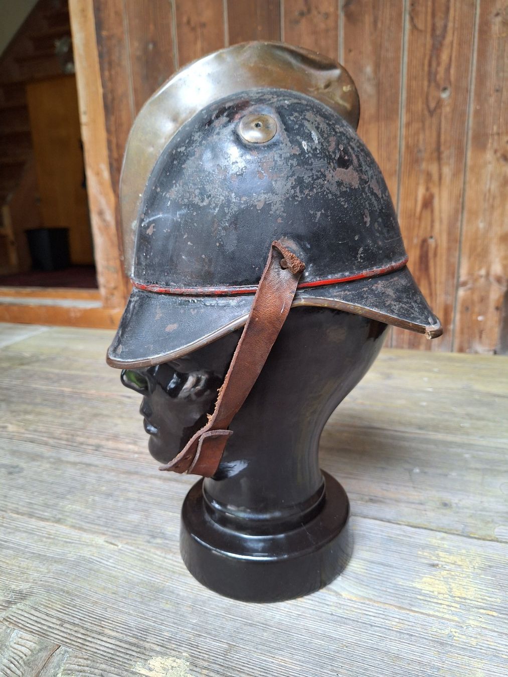 Antike Kleidung & Accessoires: Antiker alter Helm, Feuerwehr – Gebraucht aus Weinfelden von JoeBaer 3