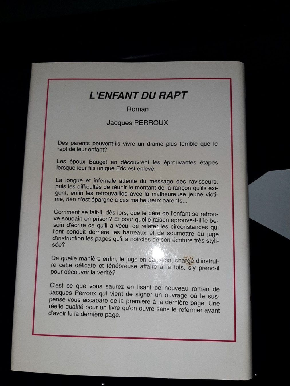 Libri: L'enfant du rapt – Usato da Le locle venduto da juliensaran 4