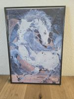 Bild Kunstdruck gerahmt dunkelblau/pink Grösse ca 60x43