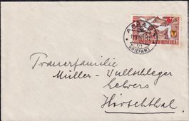 Pro Patria Brief 1941 mit B13 Vierwaldstättersee frankiert.
