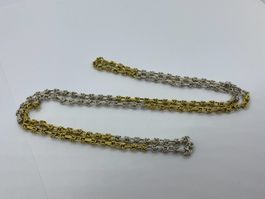Halskette ca. 90cm BI-Color 800 Silber //G713