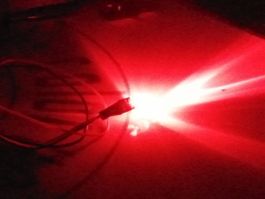LED rot 3mm, randlos, verkabelt