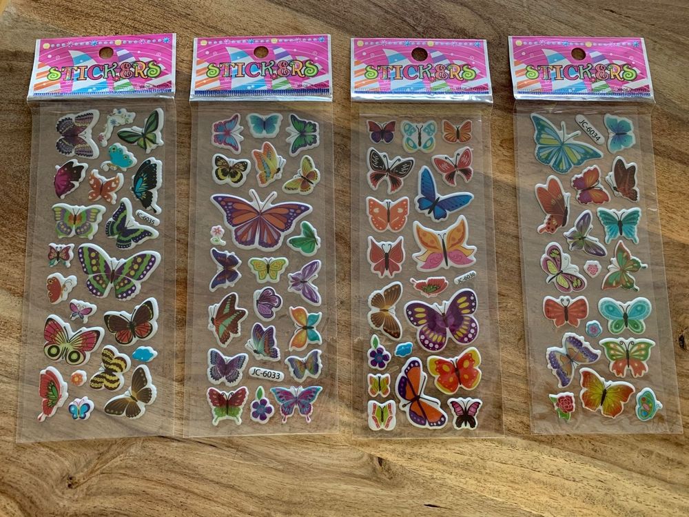 1000 Blumen & Schmetterling Sticker Rolle - DIY Aufkleber Für Scrapbooking & Dekoration