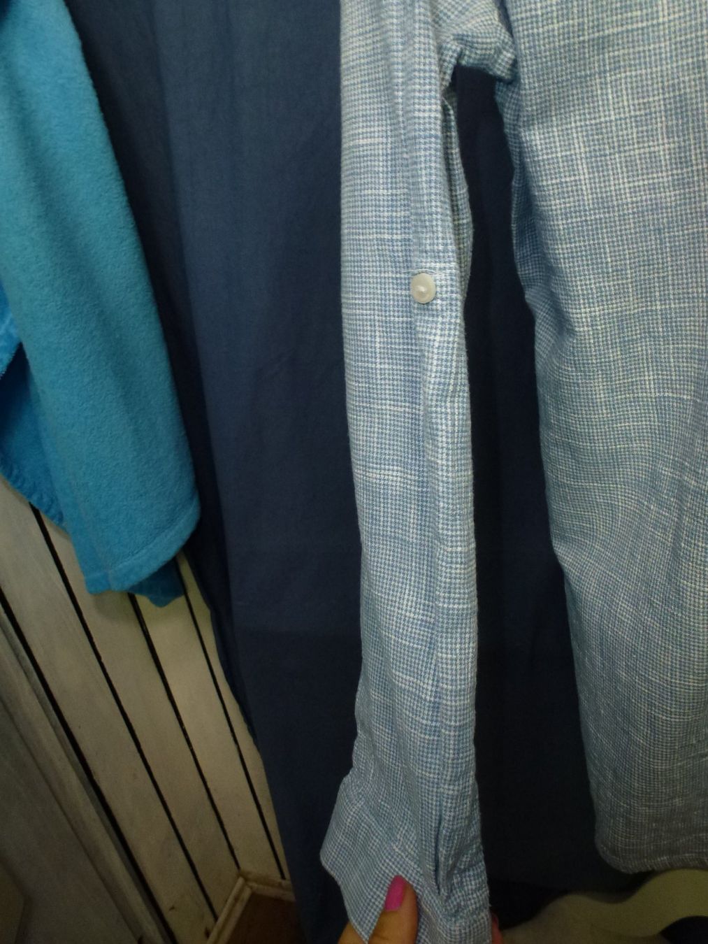 Tom Tailor Camicette: TOM TAILOR HEMDBLUSE LONG GR 38 HELLBLAU WEISS KARO NEU – Nuovo (secondo la descrizione) da Kreuzlingen venduto da ang_7k8d 4