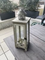 Shabby Windlicht Laterne Holzoptik Vintage