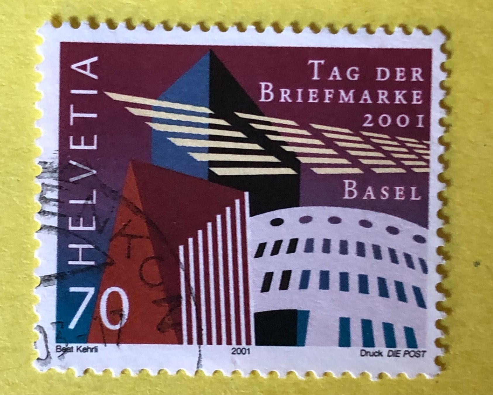 Tutti i francobolli: Nr.1038 GESTEMPELT Moderne Architektur in Basel 2001    – Usato da Aarau venduto da Billa007