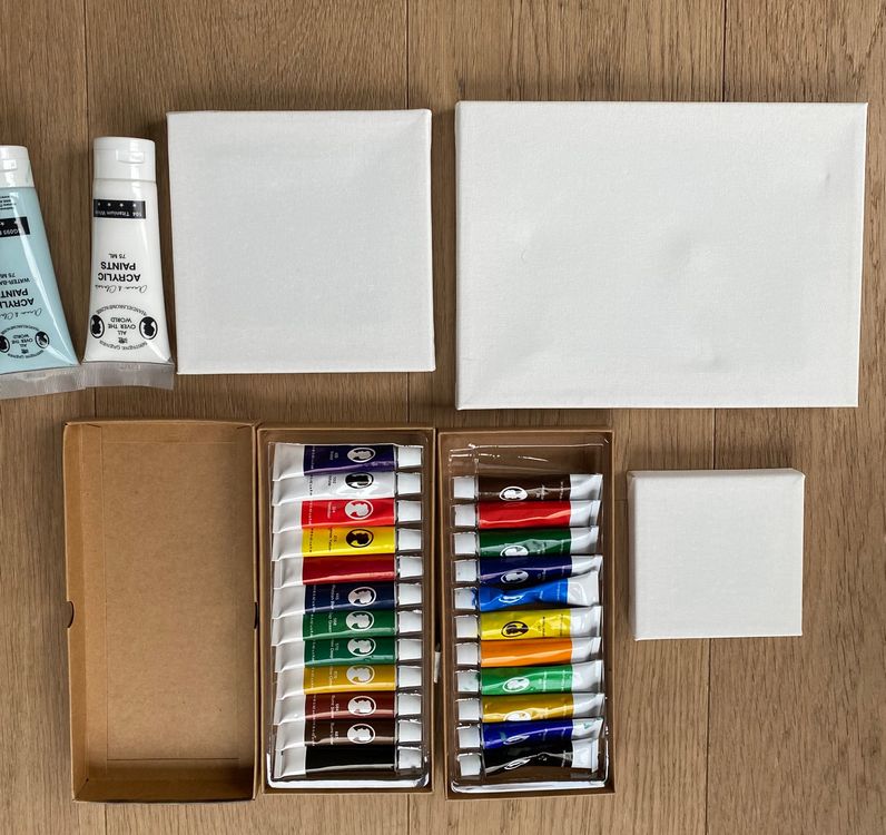 Cooles Bastelset Mit 130 Holzwürfeln & 12 Acrylfarben - Kreativ Malen & Gestalten