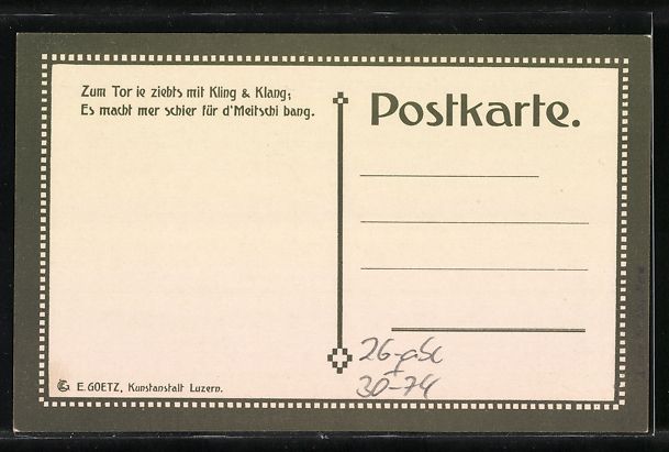 Photos, Lettres & Cartes p.: sign. E. Hodel: Schweizer Truppen beim A – D'occasion à Berlin par bartko-reher 1