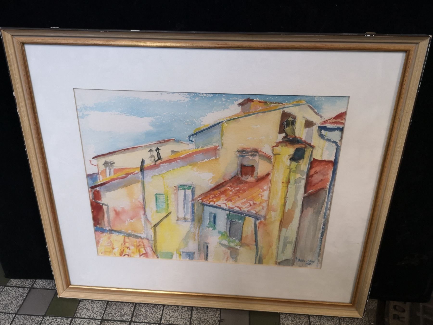 Dipinti: Aquarelle signée et datée 1968 – Usato da Genève venduto da Qanil77