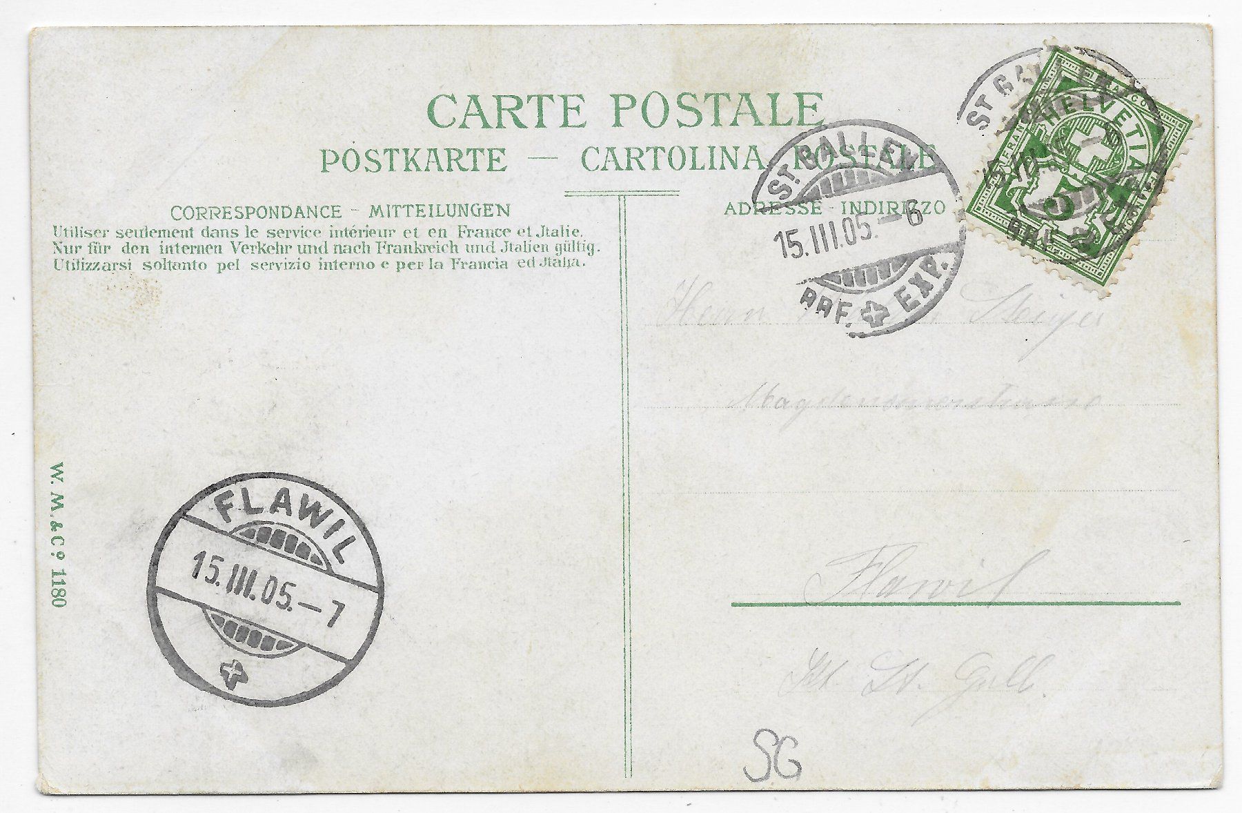 Cartoline postali: St.Gallen - Broderbrunnen – Usato da Hefenhofen venduto da Richsalz 1