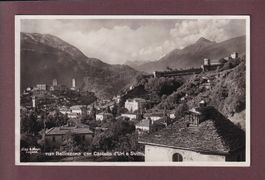BELLINZONA - Parte con Castello d'Uri e Svitto - 1939
