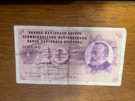 Billet suisse banknoten 30.06 1970