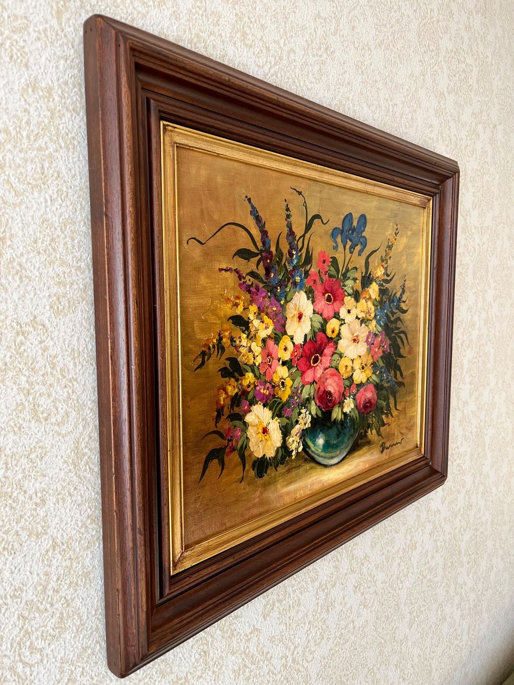Dipinti: Blumenstillleben Ölgemälde im Holzramen – Usato da Unterentfelden venduto da Organized 1