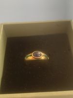 Goldring mit Saphir und Smaragd, 750er Gold, 3 Gramm 