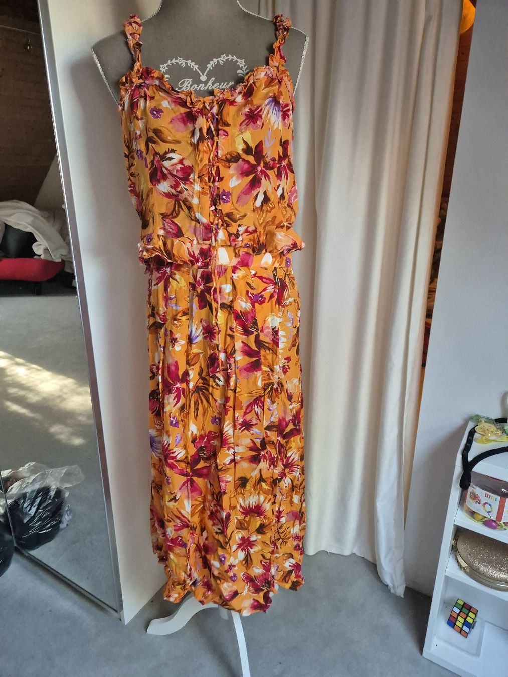 H&M Vestiti: 2 teiler H&M orange Blumenmuster Grösse M – Usato da Zürich venduto da Drago670