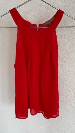 Rote Bluse (S) schulterfrei mit Reisverschluss