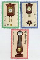 Briefmarken "Wand- & Kaminuhren". Luxemburg