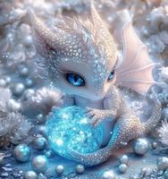 Diamond Painting: kleiner Drache 40x40cm