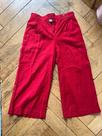 Mango red culotte pants 3/4