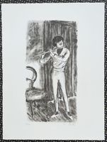 Lithografie QuerFlöten - Spieler, Walter Sautter (ID b4548)