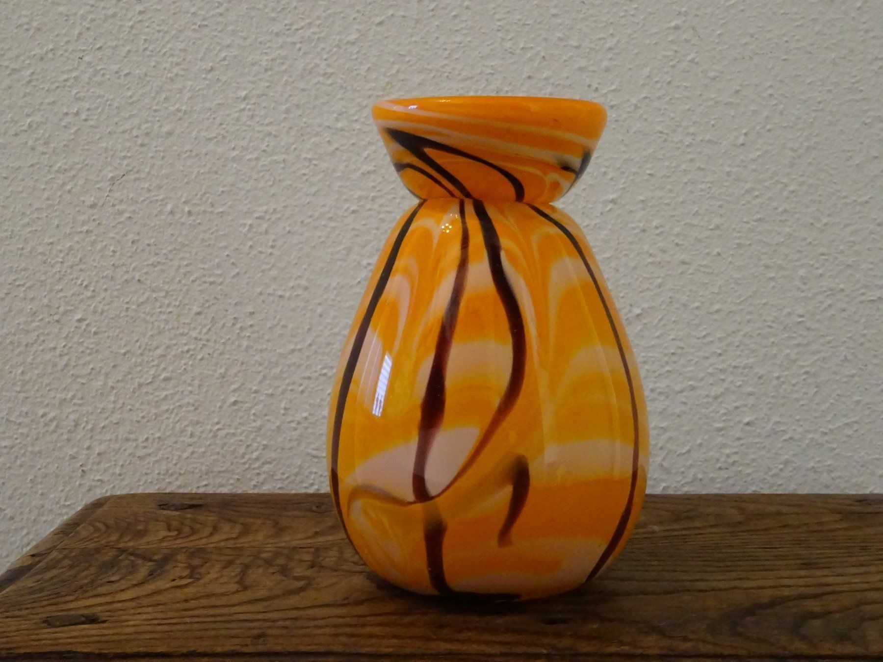 Vasen & Gefässe: Vase Orange Braun / Biland Tangoglas – Gebraucht aus Esslingen von eintagammeer 2