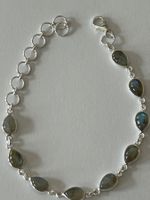 Armband aus Sterling Silber & Labradorit Steinen